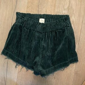 Urban outfitters, corduroy shorts, green, size large